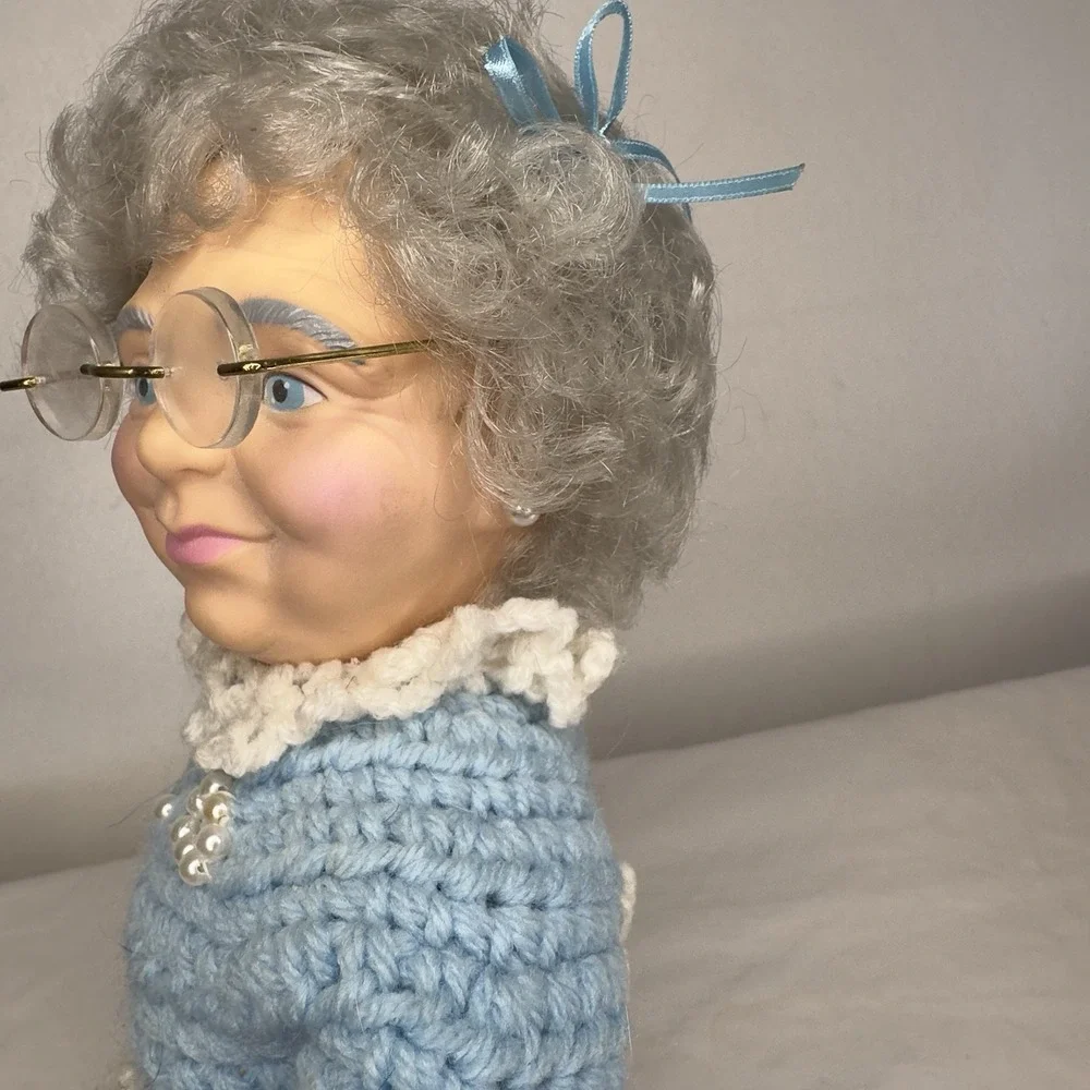 Adorable Grandma Doll Amigurumi Crochet Handmade Character Toy‎